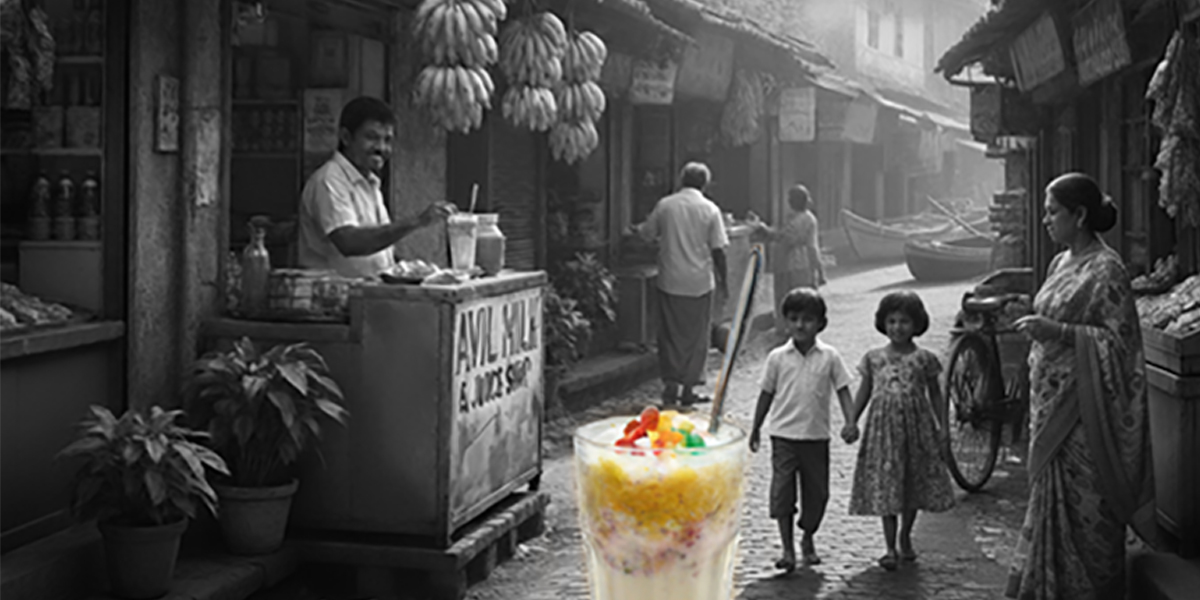 A traditional glass of Avil Milk